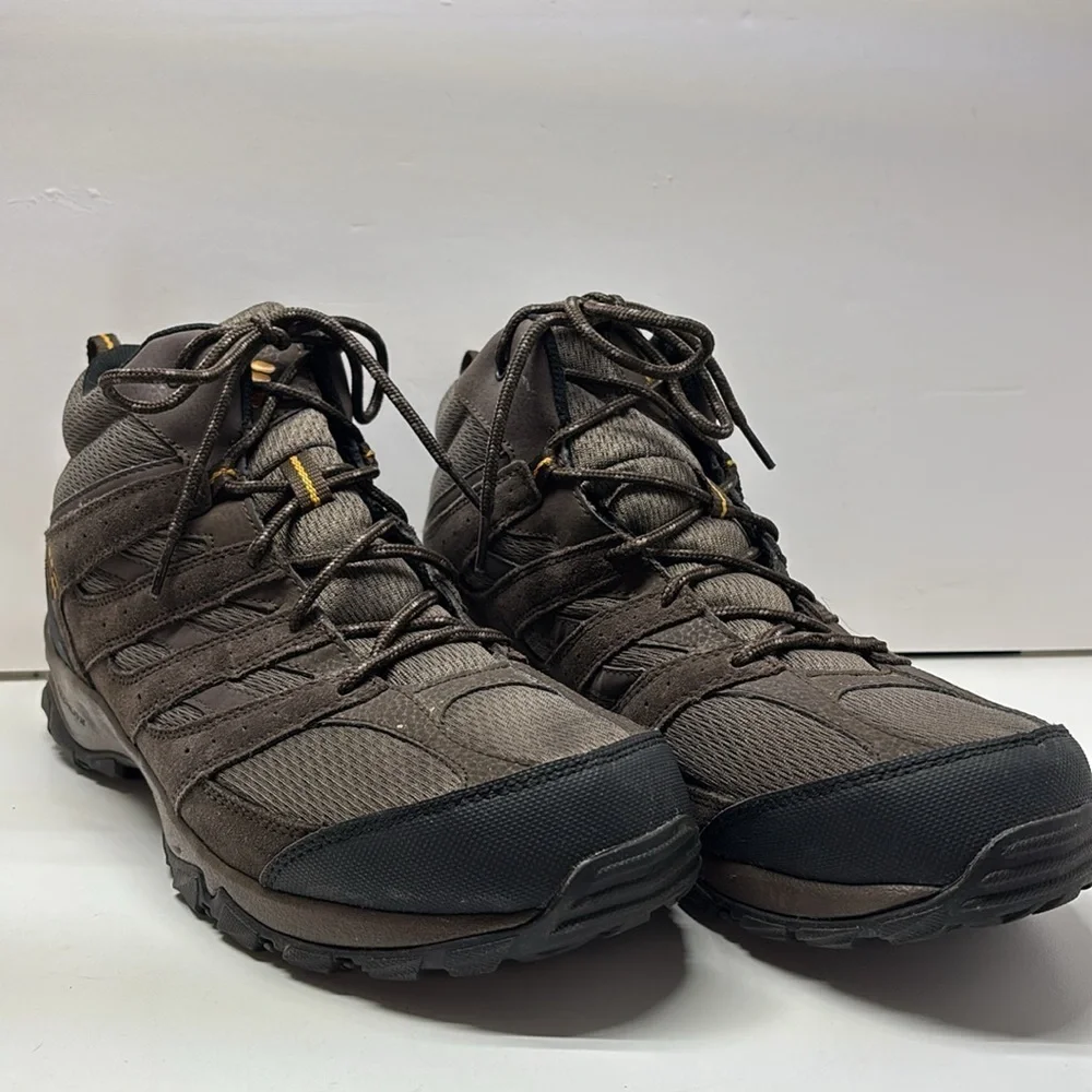 COLUMBIA PLAINS BUTTE MID WATERPROOF HIKING SHOES SIZE 14 EXCELLENT CONDITION